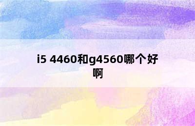 i5 4460和g4560哪个好啊